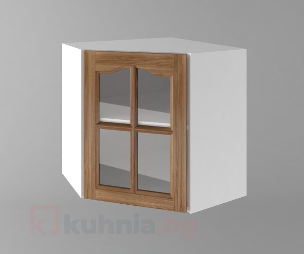 Шкаф за вътрешен ъгъл с една врата за стъкло 